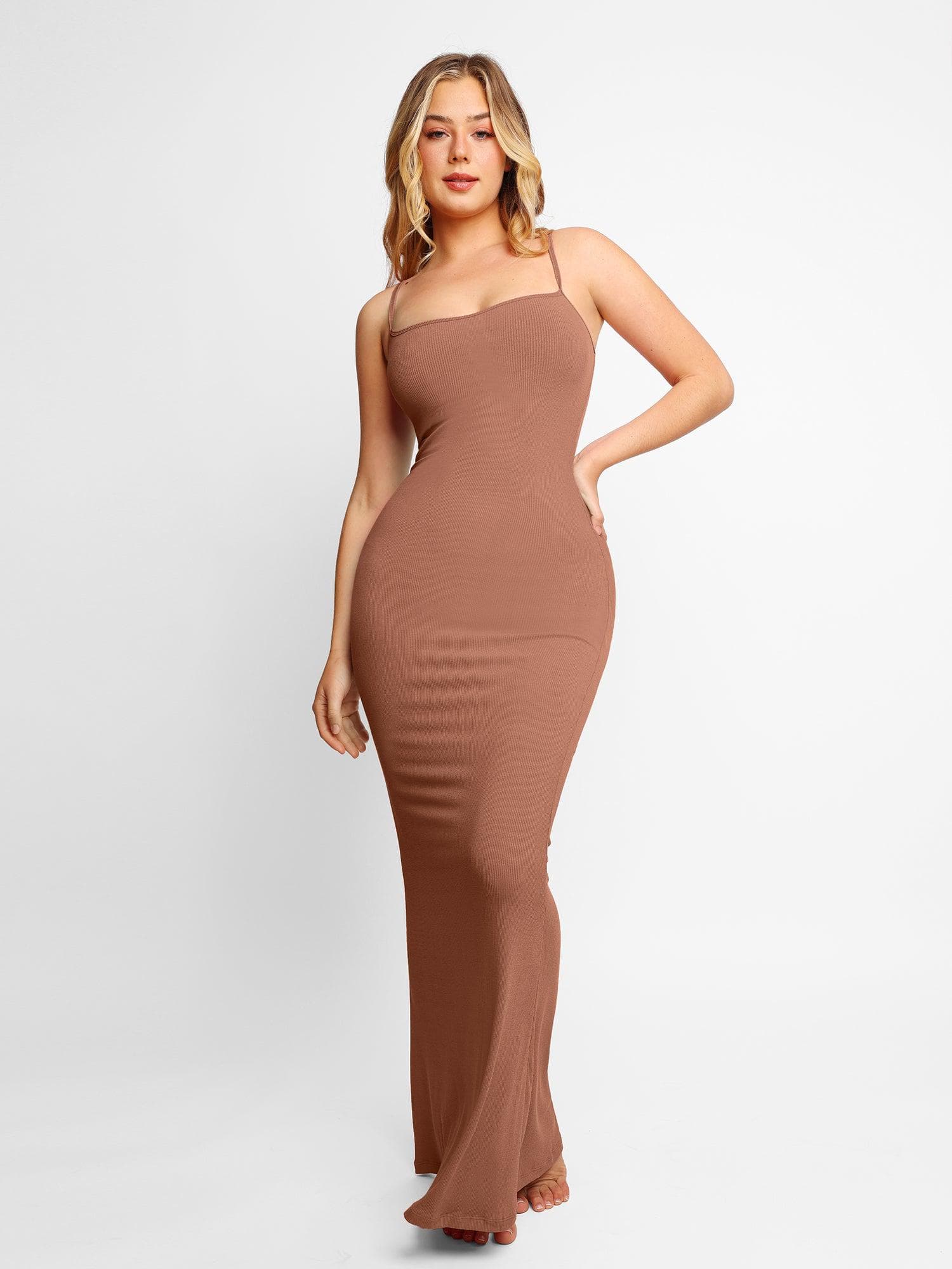GC Shapewear Modal Schlankmachendes Maxi Slip-Kleid