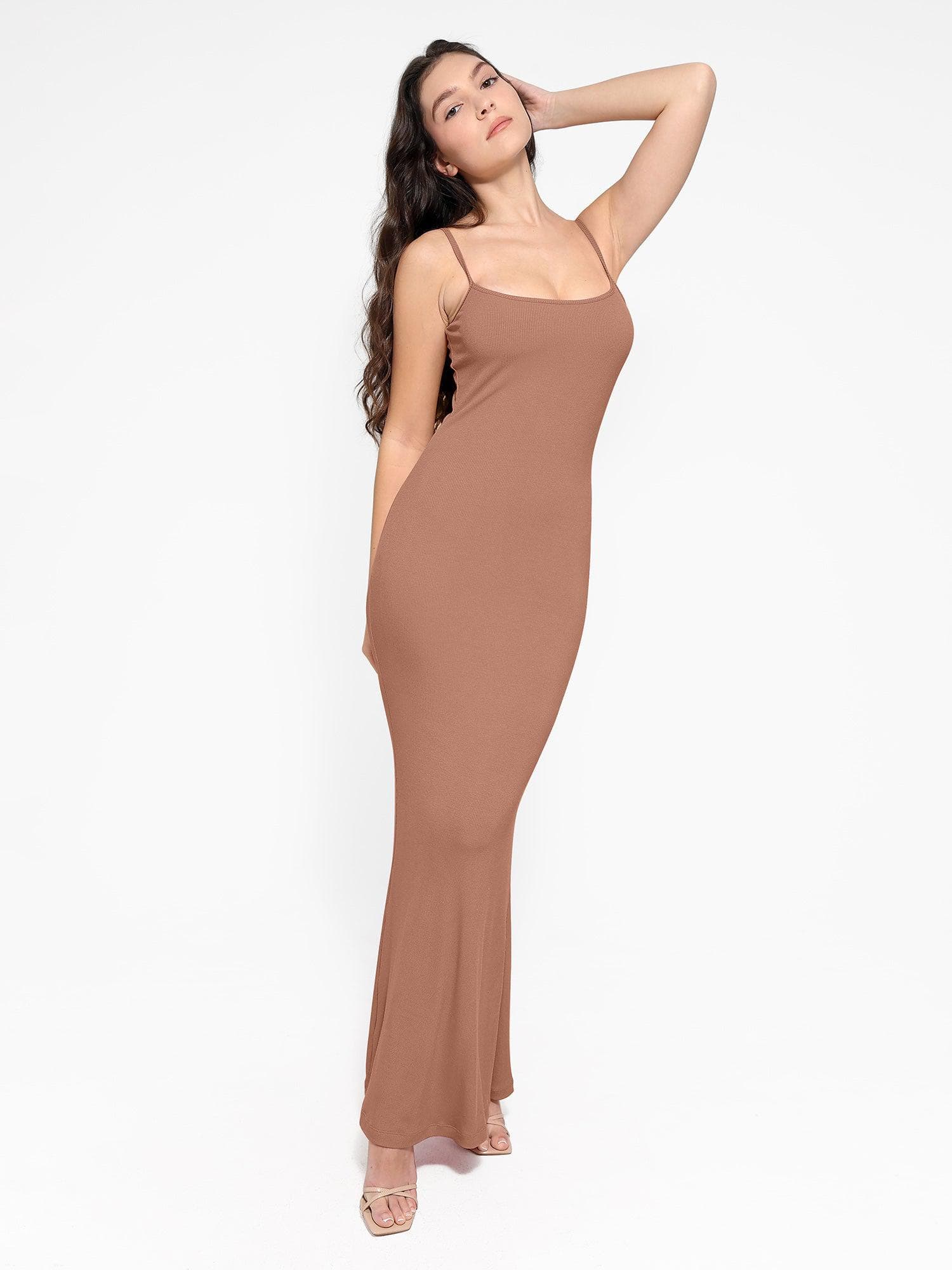 GC Shapewear Modal Schlankmachendes Maxi Slip-Kleid