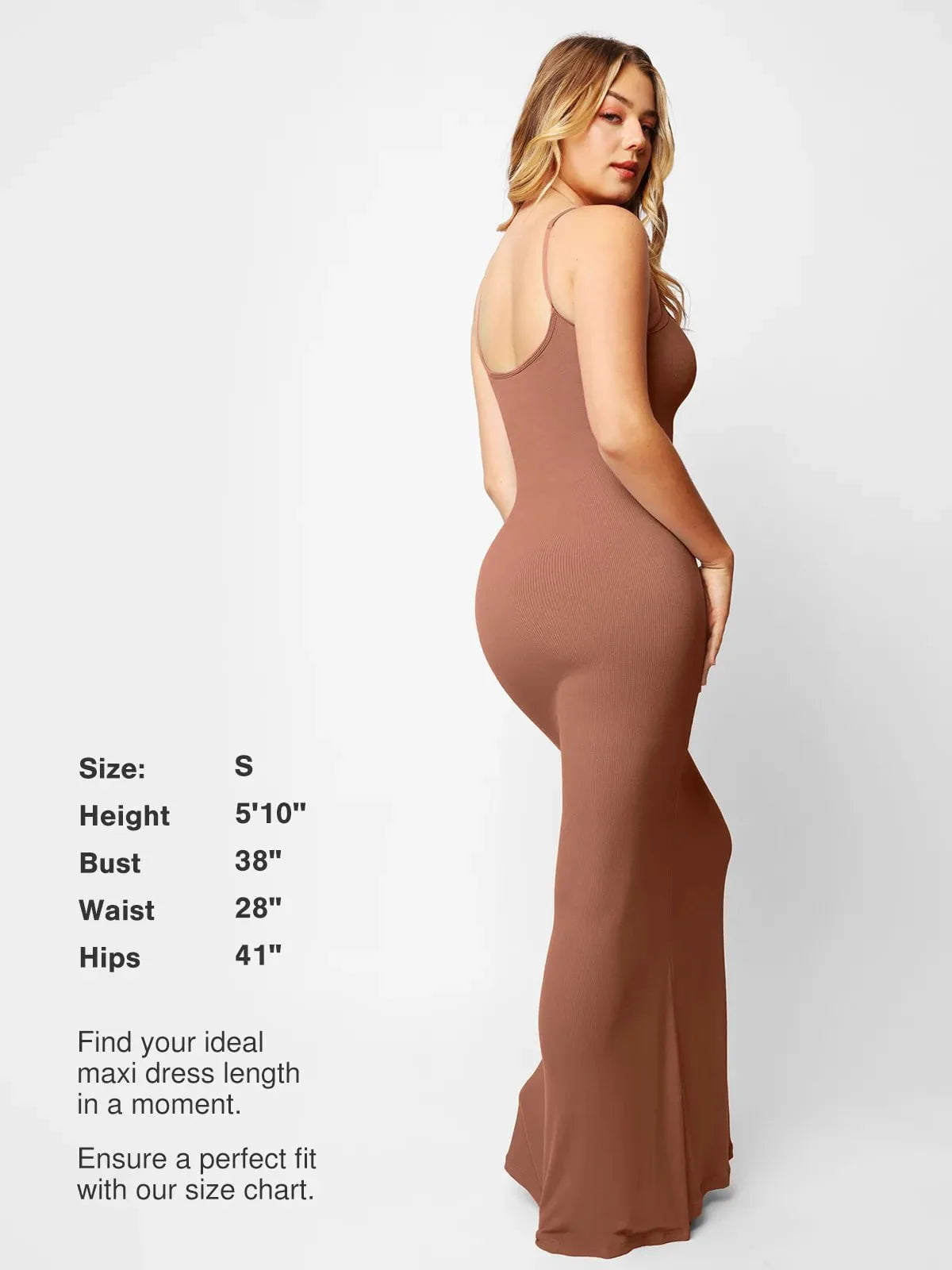 GC Shapewear Modal Schlankmachendes Maxi Slip-Kleid