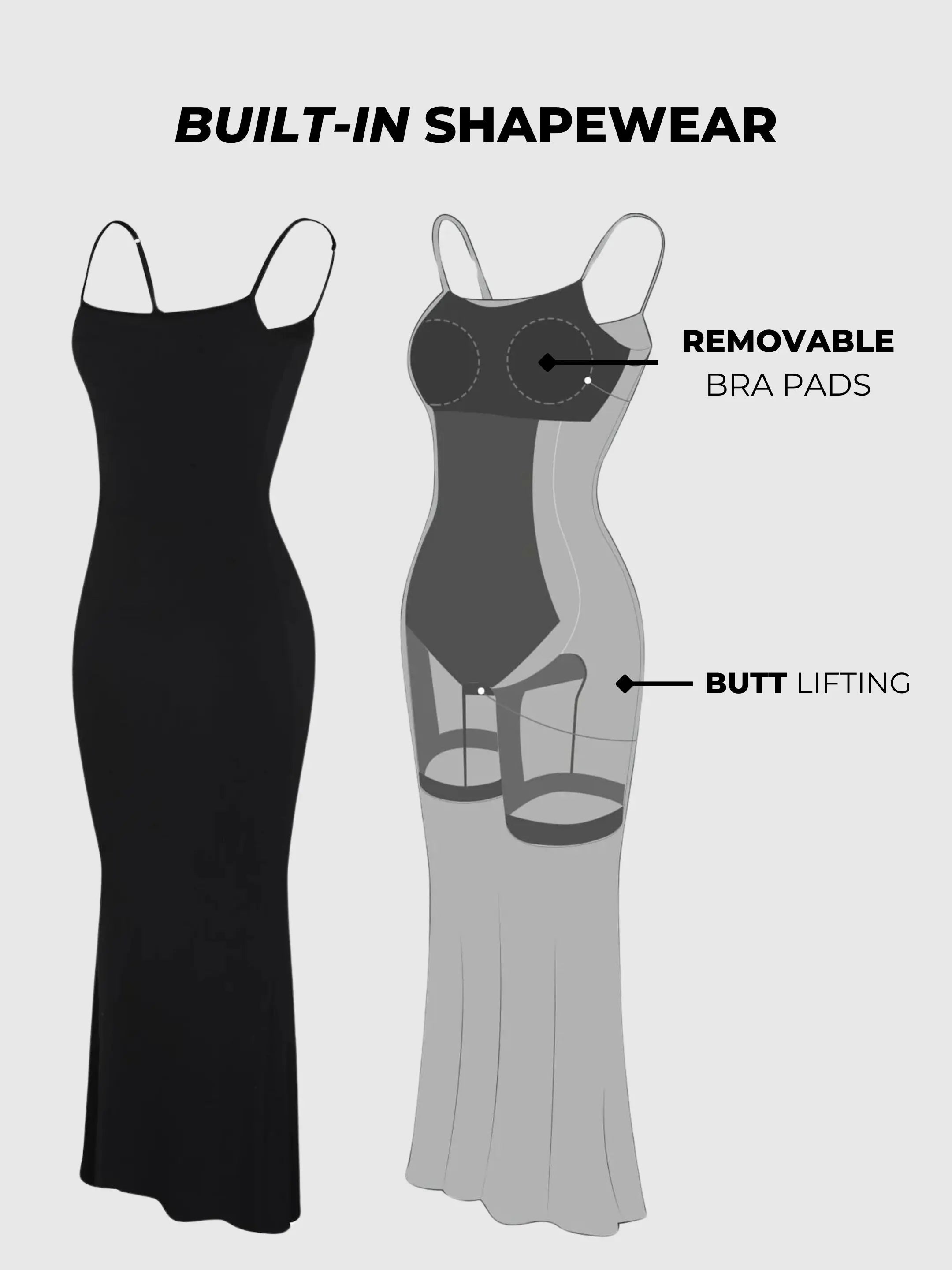 GC Slip Maxi Shapewear-Kleid