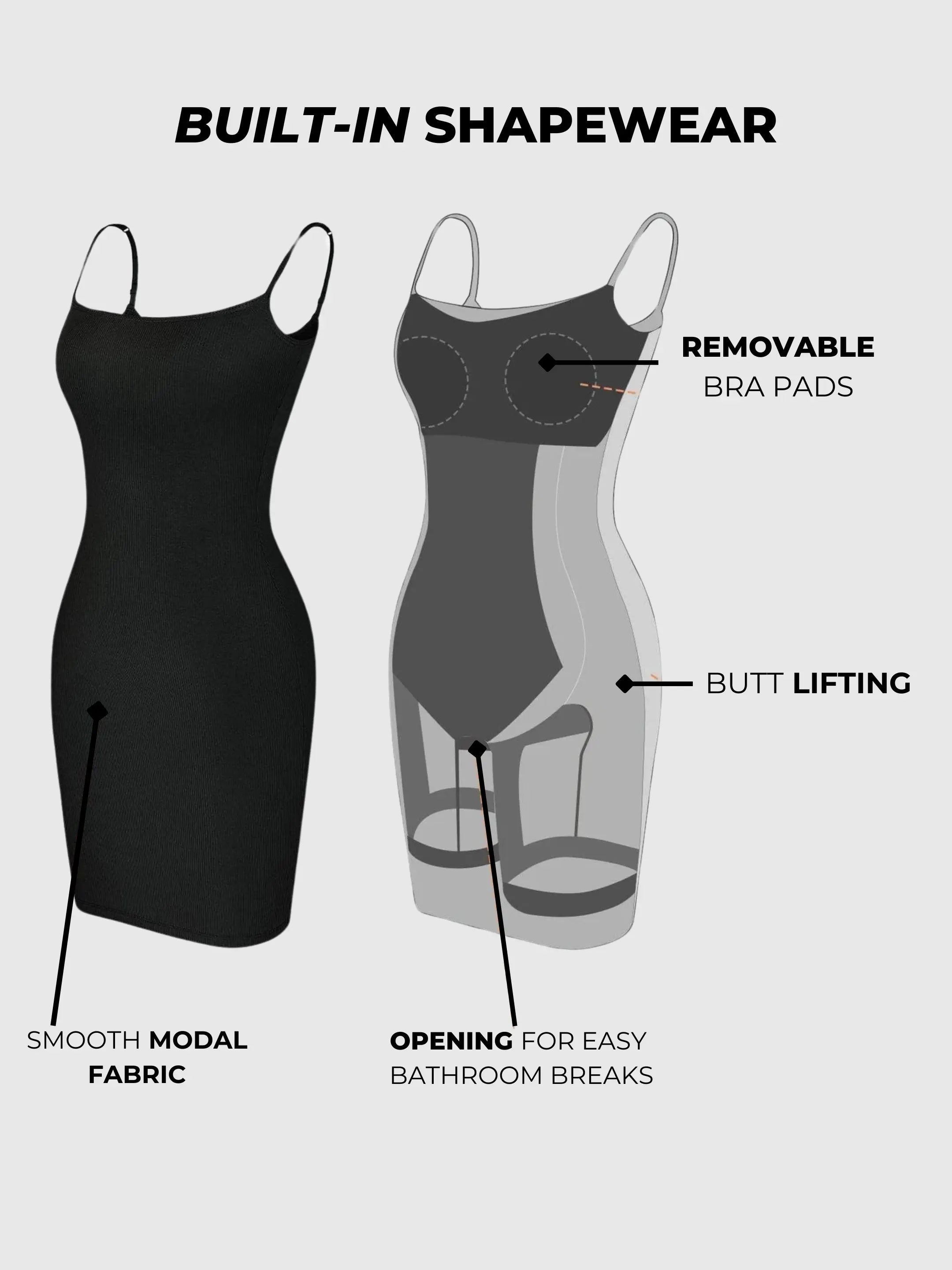 GC Glip Midi Shapewear-Kleid