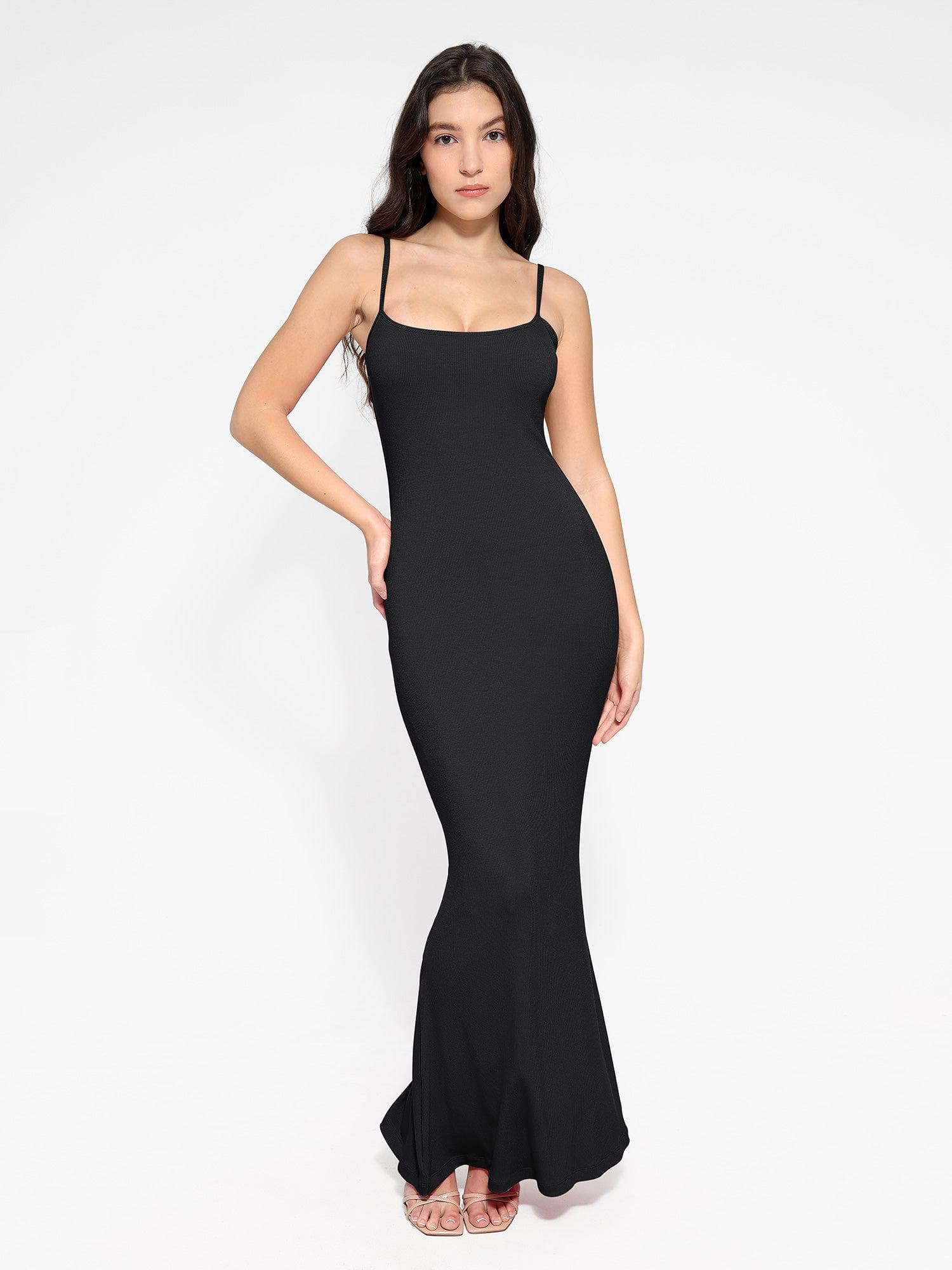 GC Shapewear Modal Schlankmachendes Maxi Slip-Kleid